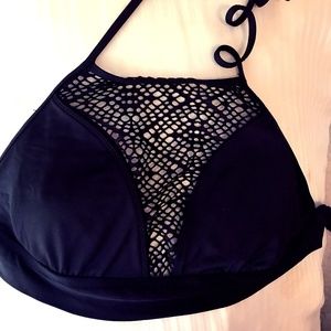Black Halter Swim top